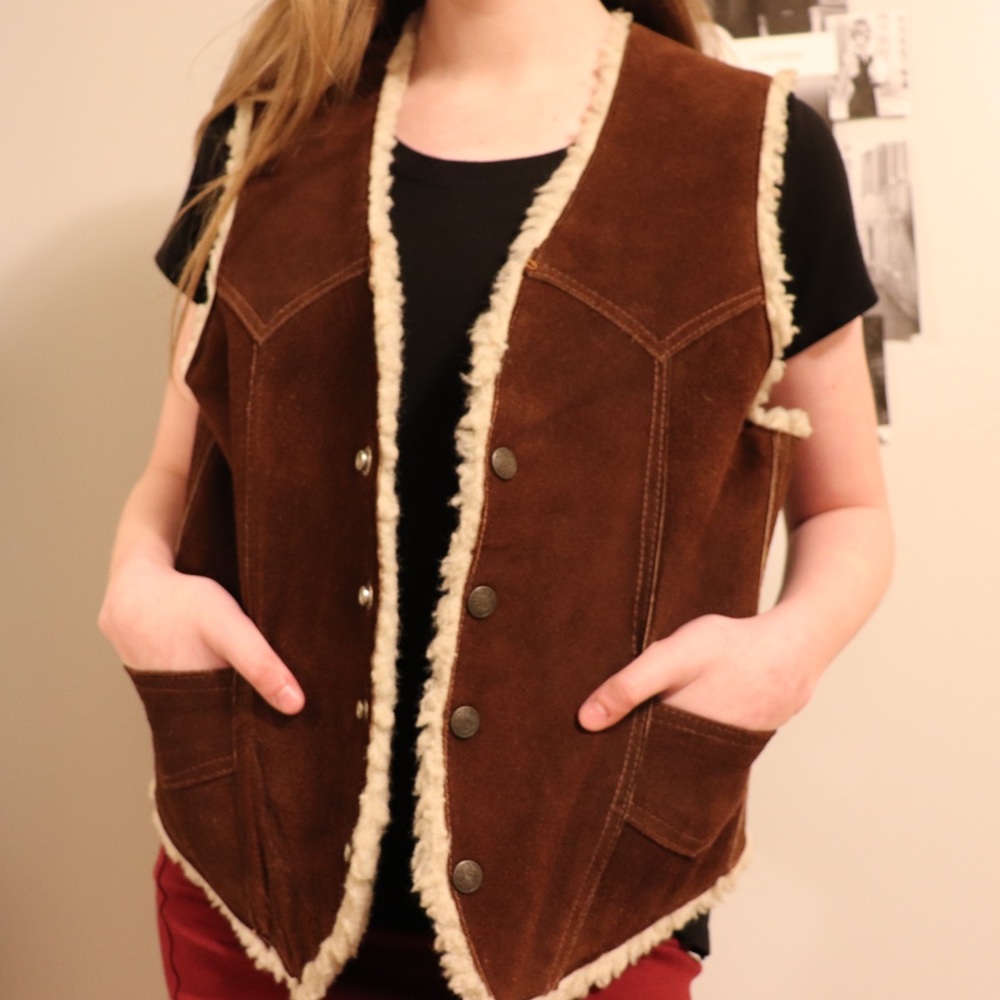 ‼️ 100% genuine leather vintage vest‼️